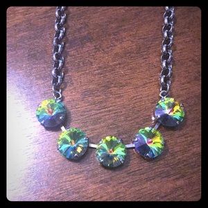 Five stone necklace “volcano stone”